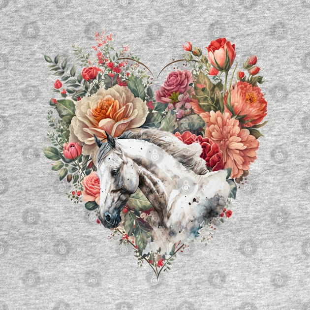 Horse in The Floral Heart by Biophilia